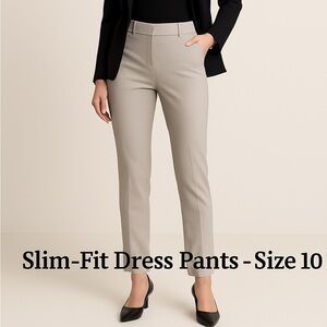 Slim-Fit Dress Pants – Size 10